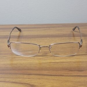 Vtg Ray-Ban Eyeglasses RB 6158 2531 Brown Half Rim Metal Frame 53-18-140 2793